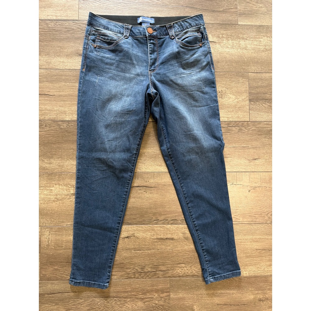 Democracy‎ Ab Solution Size 14 Dark Wash Distressed Skinny Jeans B1593BBP2